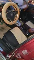 Lady driven car buy and drive.