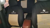 Lady driven car buy and drive.