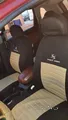 Lady driven car buy and drive.