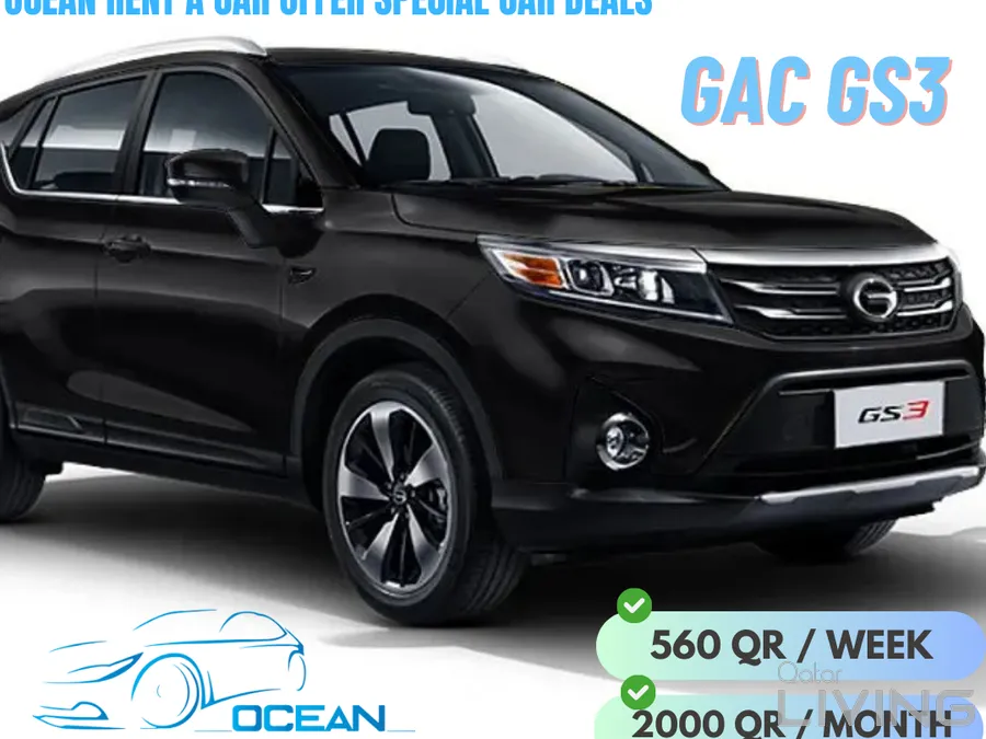 SUV GAC  GS3 FOR RENT QR 1800QR PER MONTH CALL US :-33640652
