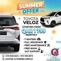HIT THE ROADS WITH 2023 T.VELOZ STARTING FROM 1799/-QAR MONTHLY