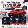 2026 T.YARIS HIRE FOR MONTH & GET FREE DAYS
