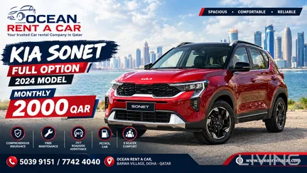 KIA SONET 2024 MODEL AVAILABLE FOR RENT CALL44182020/50399151/77424040/30403433