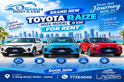 Toyota Raize 2026 for Rent in Qatar | Daily, Weekly & Monthly Car Rental in Doha